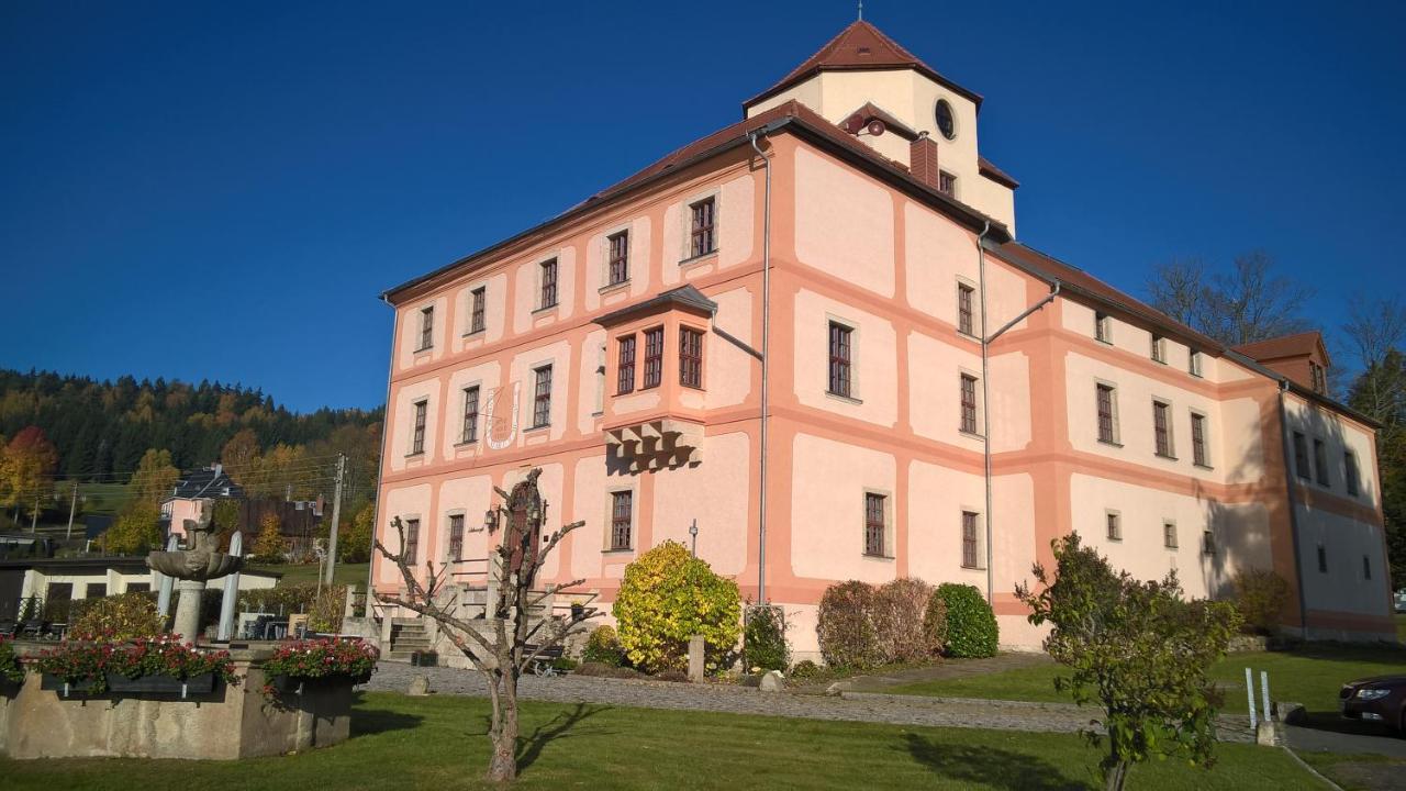 Hotel Garni Schloss Schoenberg Bad Brambach Exterior foto