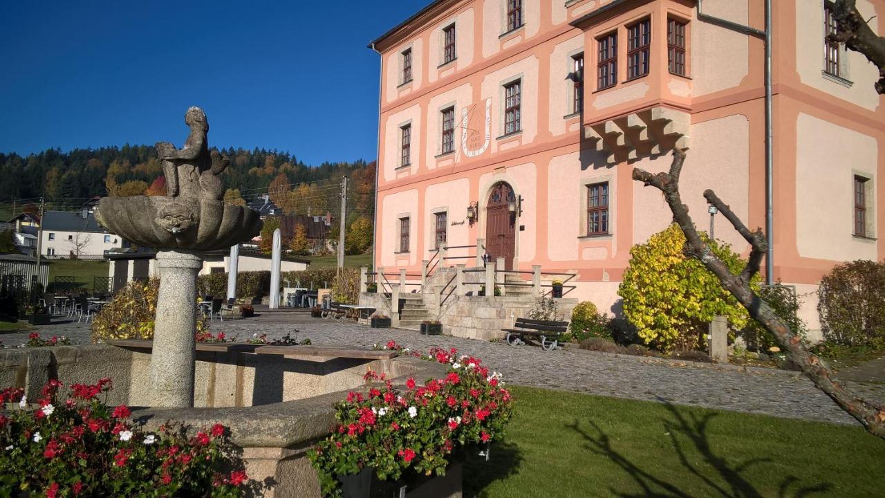 Hotel Garni Schloss Schoenberg Bad Brambach Exterior foto