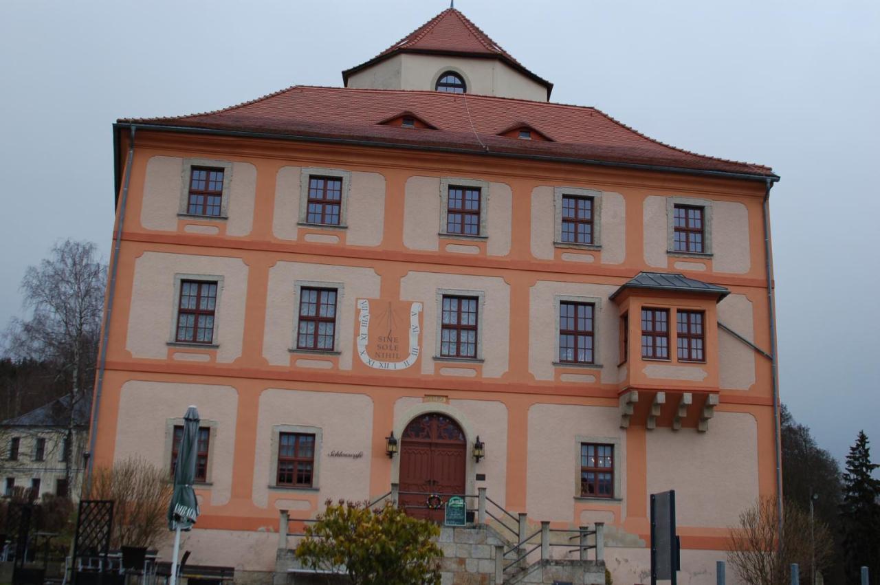 Hotel Garni Schloss Schoenberg Bad Brambach Exterior foto